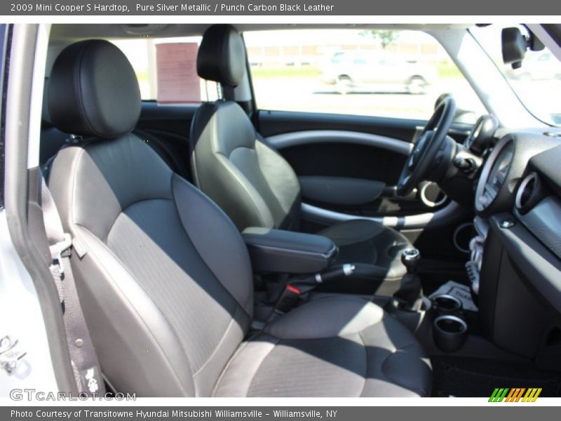 Pure Silver Metallic / Punch Carbon Black Leather 2009 Mini Cooper S Hardtop
