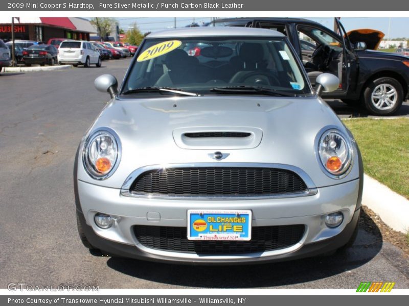 Pure Silver Metallic / Punch Carbon Black Leather 2009 Mini Cooper S Hardtop