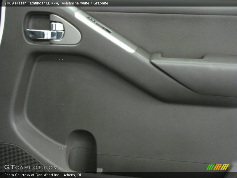 Avalanche White / Graphite 2009 Nissan Pathfinder LE 4x4