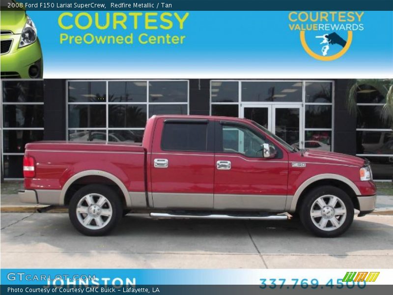Redfire Metallic / Tan 2008 Ford F150 Lariat SuperCrew