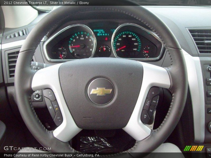 Silver Ice Metallic / Ebony 2012 Chevrolet Traverse LT