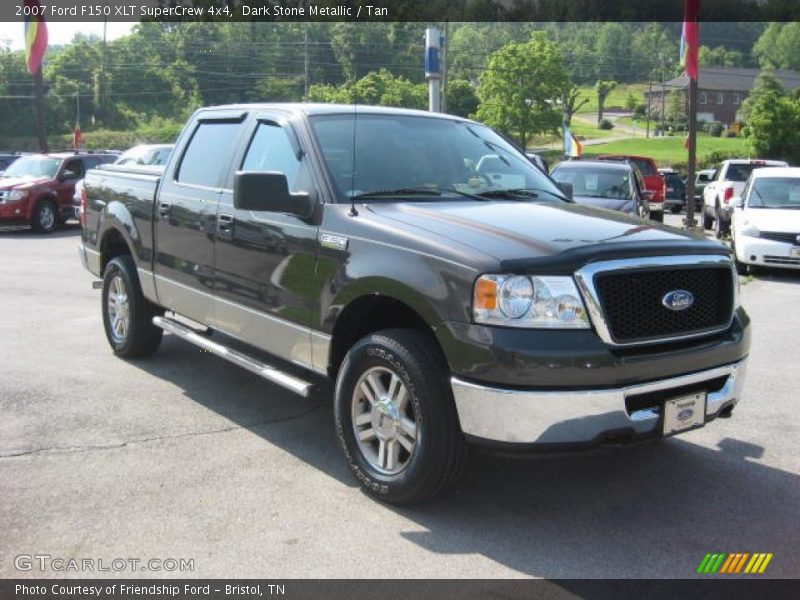 Dark Stone Metallic / Tan 2007 Ford F150 XLT SuperCrew 4x4