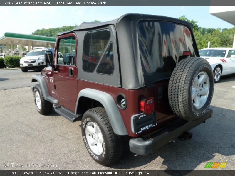 Sienna Red Pearl / Agate Black 2002 Jeep Wrangler X 4x4