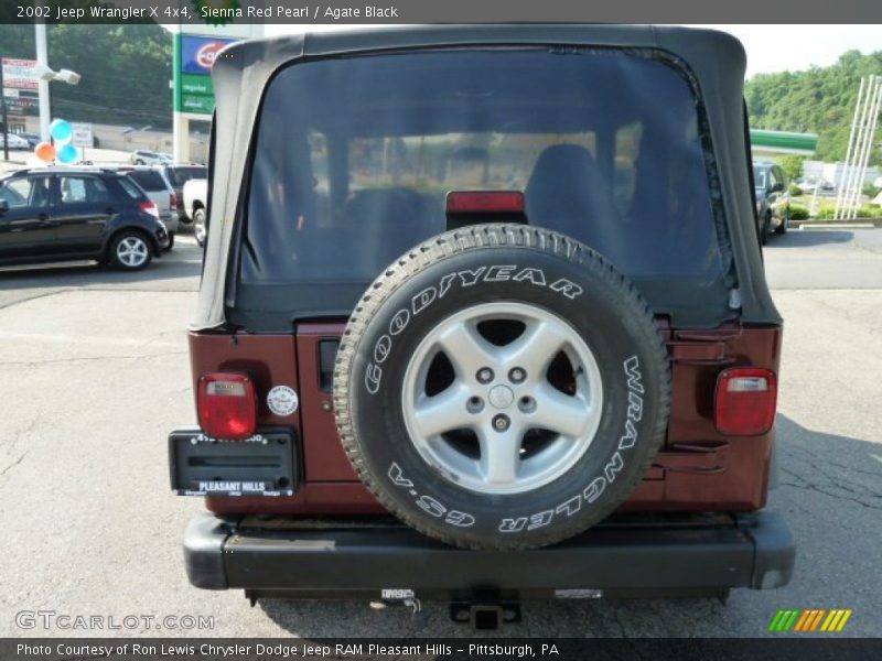 Sienna Red Pearl / Agate Black 2002 Jeep Wrangler X 4x4