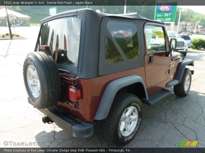 Sienna Red Pearl / Agate Black 2002 Jeep Wrangler X 4x4