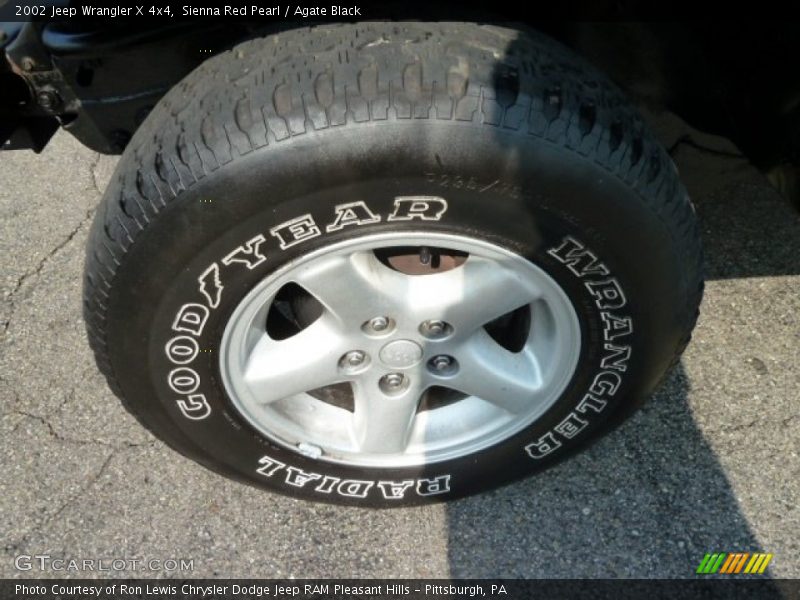 Sienna Red Pearl / Agate Black 2002 Jeep Wrangler X 4x4