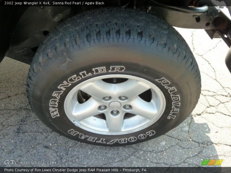 Sienna Red Pearl / Agate Black 2002 Jeep Wrangler X 4x4