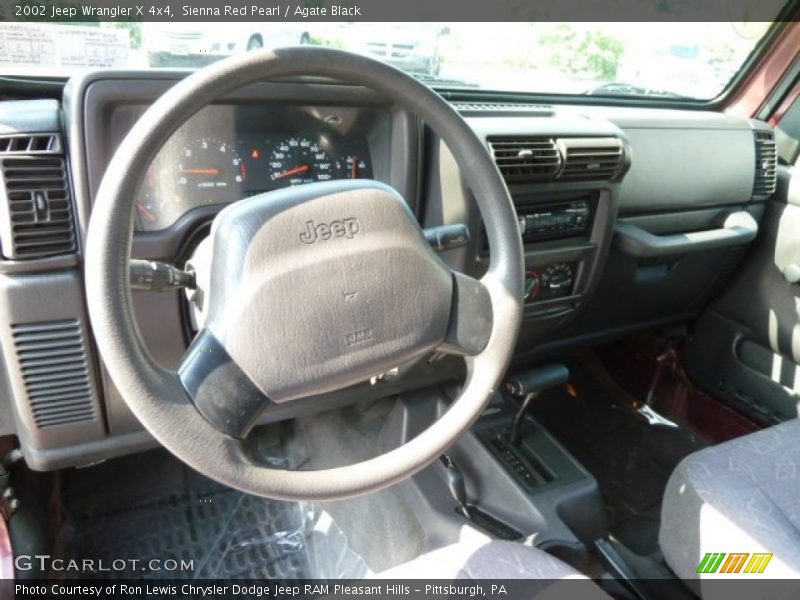Sienna Red Pearl / Agate Black 2002 Jeep Wrangler X 4x4