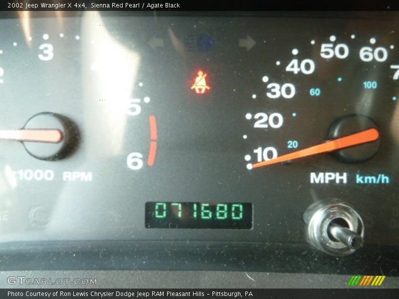Sienna Red Pearl / Agate Black 2002 Jeep Wrangler X 4x4