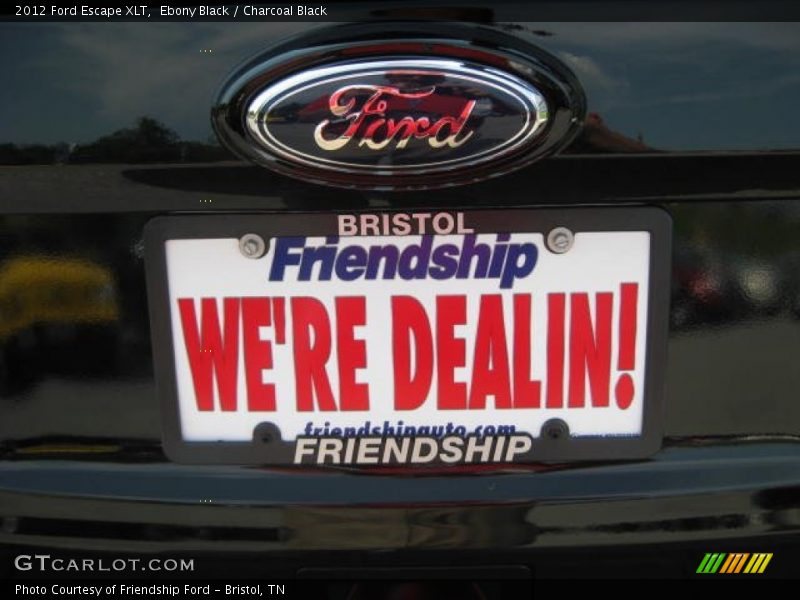 Ebony Black / Charcoal Black 2012 Ford Escape XLT