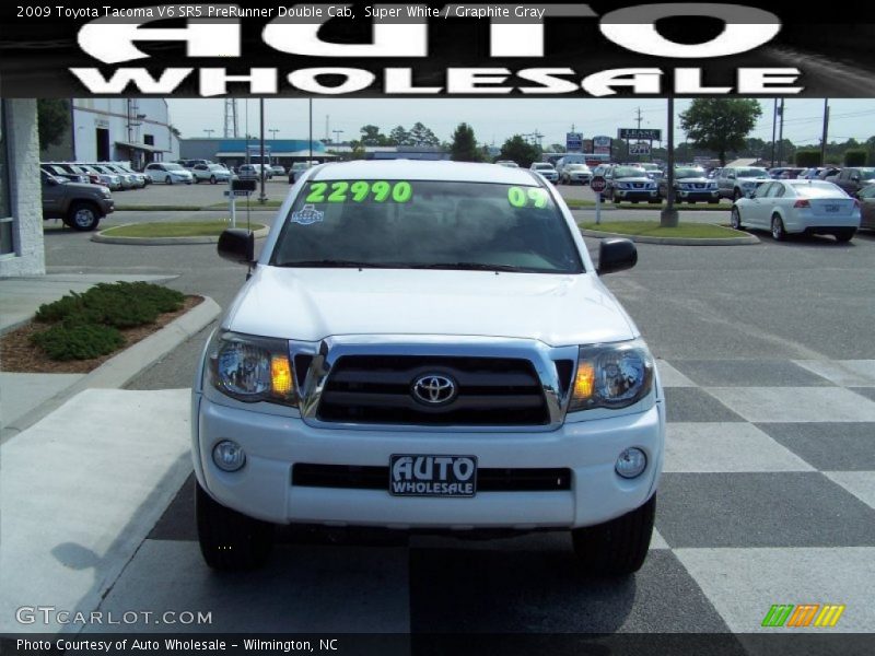 Super White / Graphite Gray 2009 Toyota Tacoma V6 SR5 PreRunner Double Cab