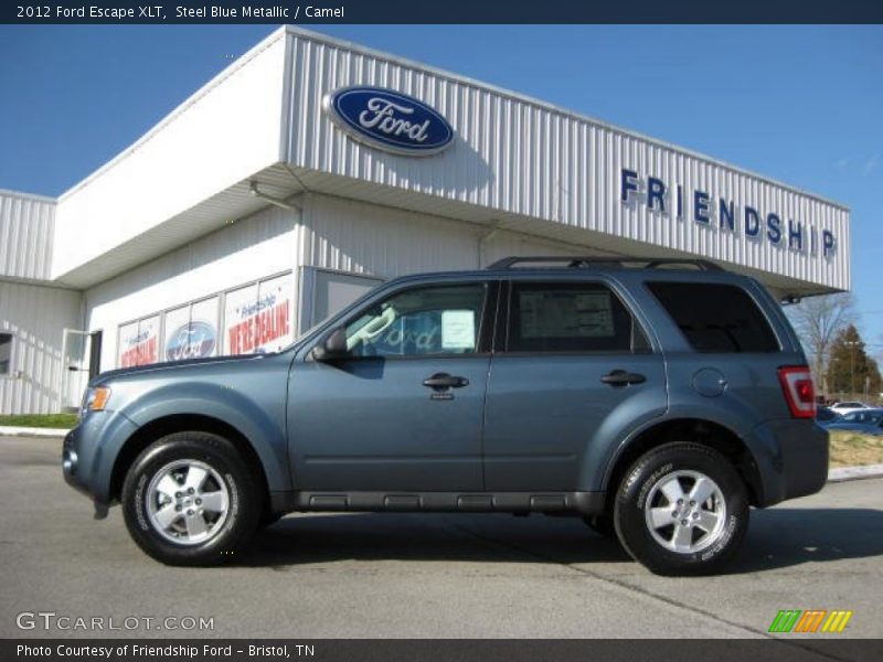 Steel Blue Metallic / Camel 2012 Ford Escape XLT