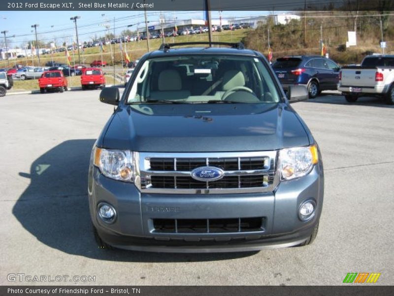 Steel Blue Metallic / Camel 2012 Ford Escape XLT