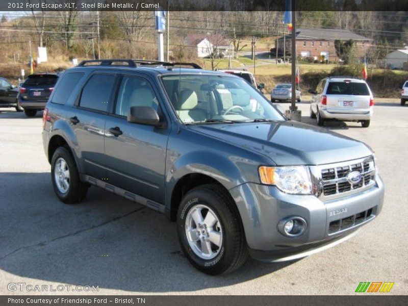 Steel Blue Metallic / Camel 2012 Ford Escape XLT