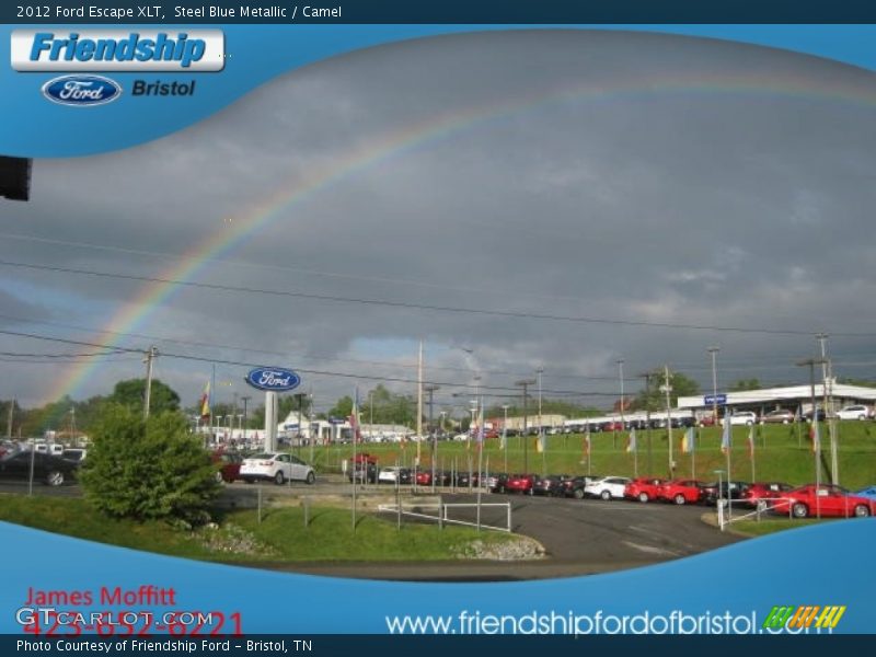 Steel Blue Metallic / Camel 2012 Ford Escape XLT