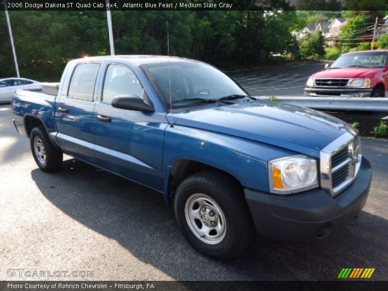 Atlantic Blue Pearl / Medium Slate Gray 2006 Dodge Dakota ST Quad Cab 4x4