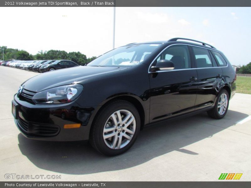 Black / Titan Black 2012 Volkswagen Jetta TDI SportWagen
