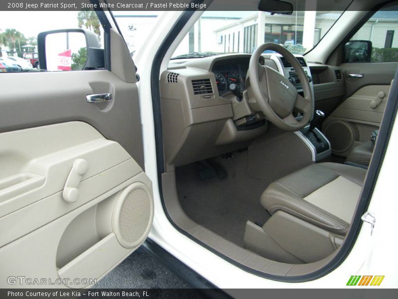 Stone White Clearcoat / Pastel Pebble Beige 2008 Jeep Patriot Sport