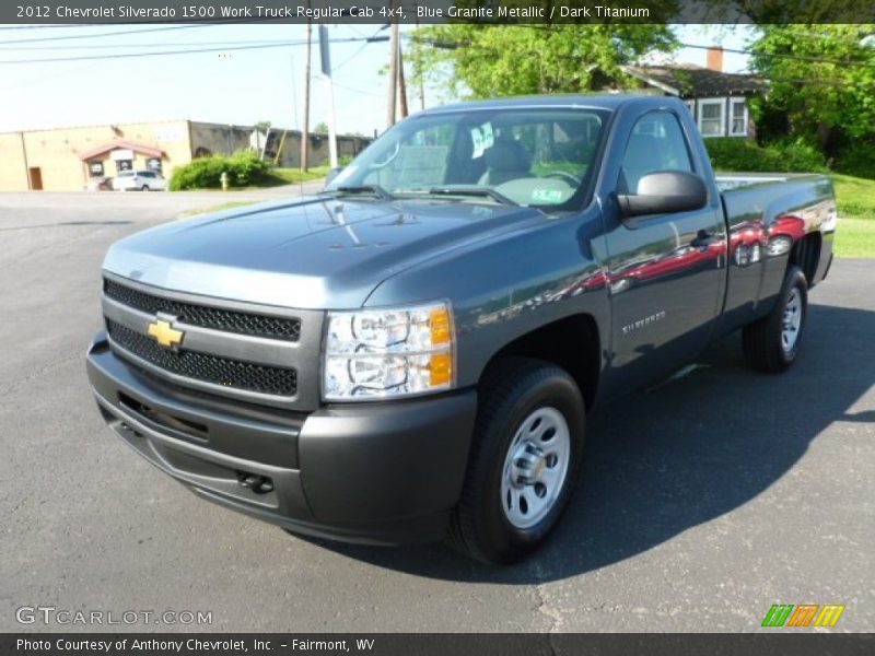 Blue Granite Metallic / Dark Titanium 2012 Chevrolet Silverado 1500 Work Truck Regular Cab 4x4