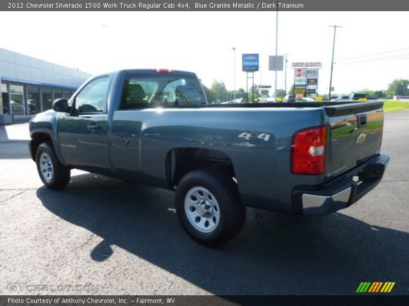 Blue Granite Metallic / Dark Titanium 2012 Chevrolet Silverado 1500 Work Truck Regular Cab 4x4