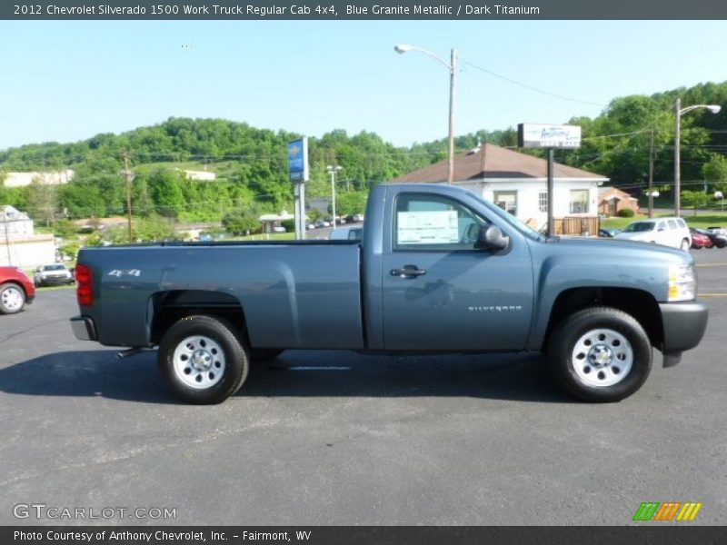 Blue Granite Metallic / Dark Titanium 2012 Chevrolet Silverado 1500 Work Truck Regular Cab 4x4