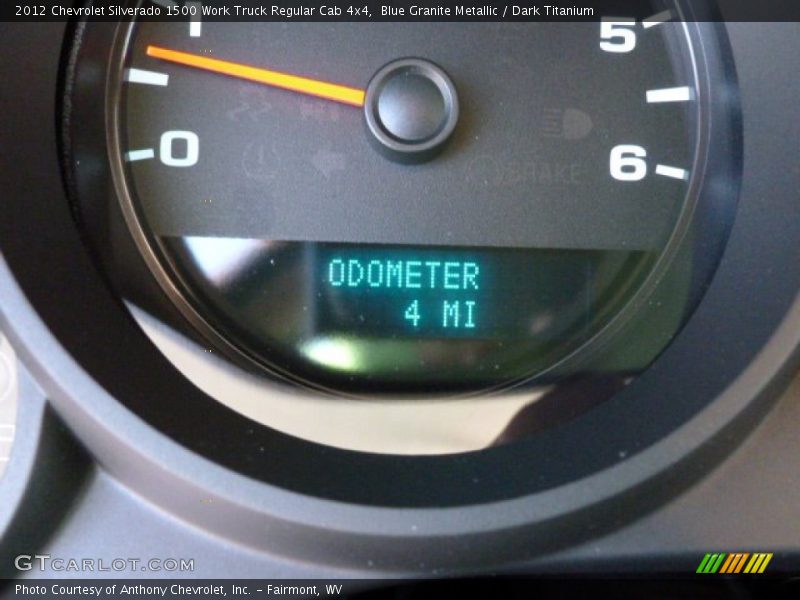 Blue Granite Metallic / Dark Titanium 2012 Chevrolet Silverado 1500 Work Truck Regular Cab 4x4