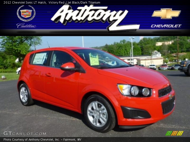 Victory Red / Jet Black/Dark Titanium 2012 Chevrolet Sonic LT Hatch