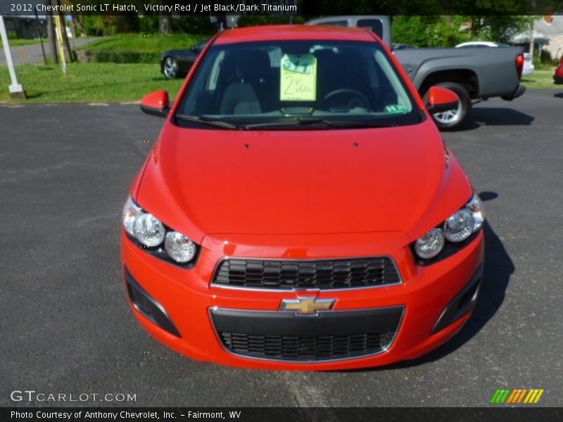 Victory Red / Jet Black/Dark Titanium 2012 Chevrolet Sonic LT Hatch
