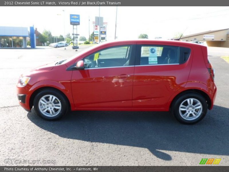 Victory Red / Jet Black/Dark Titanium 2012 Chevrolet Sonic LT Hatch