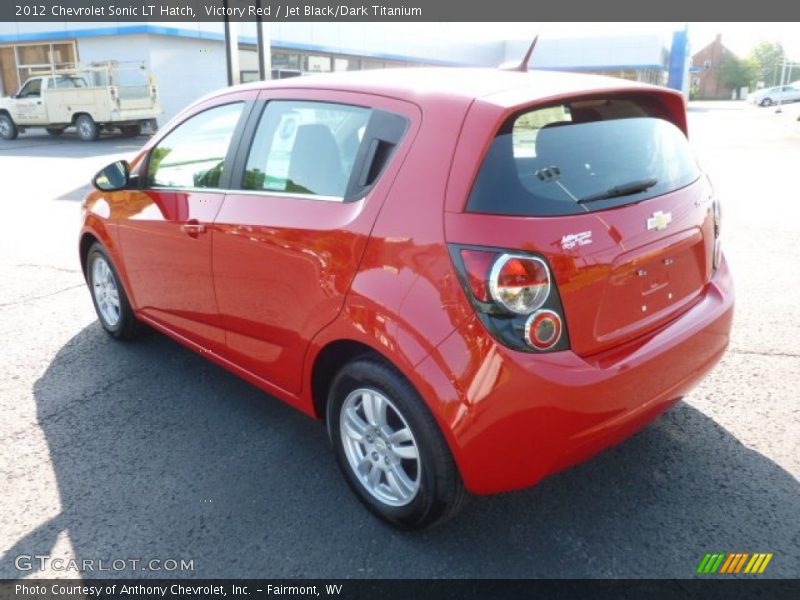 Victory Red / Jet Black/Dark Titanium 2012 Chevrolet Sonic LT Hatch