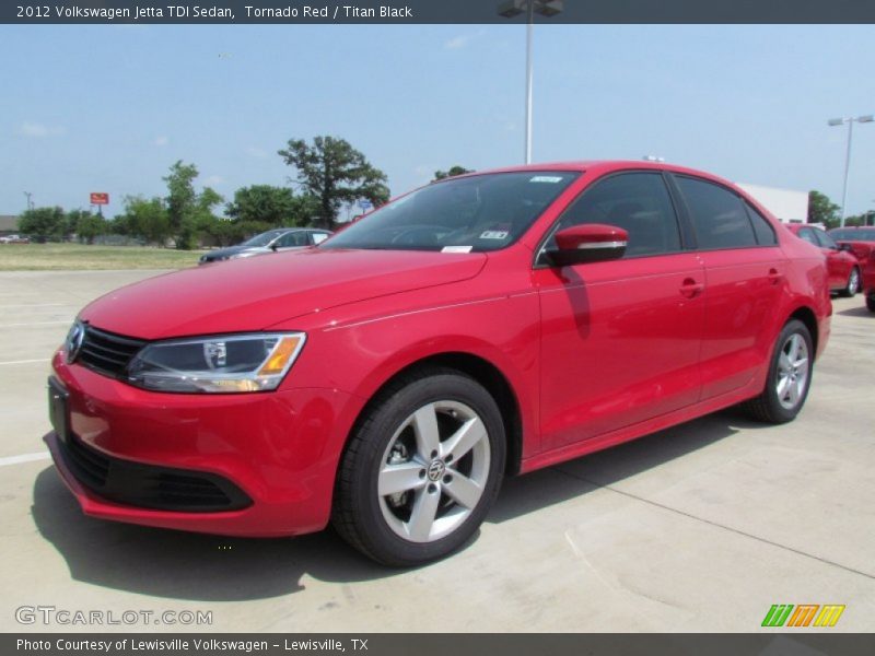 Tornado Red / Titan Black 2012 Volkswagen Jetta TDI Sedan