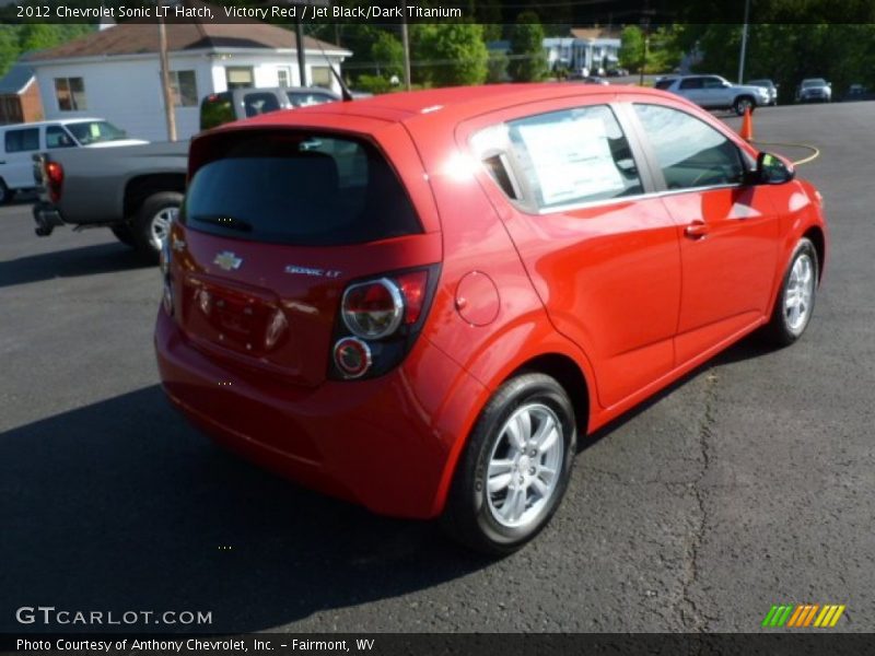 Victory Red / Jet Black/Dark Titanium 2012 Chevrolet Sonic LT Hatch