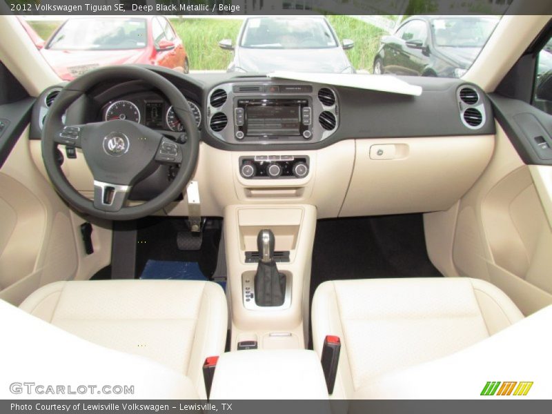 Deep Black Metallic / Beige 2012 Volkswagen Tiguan SE