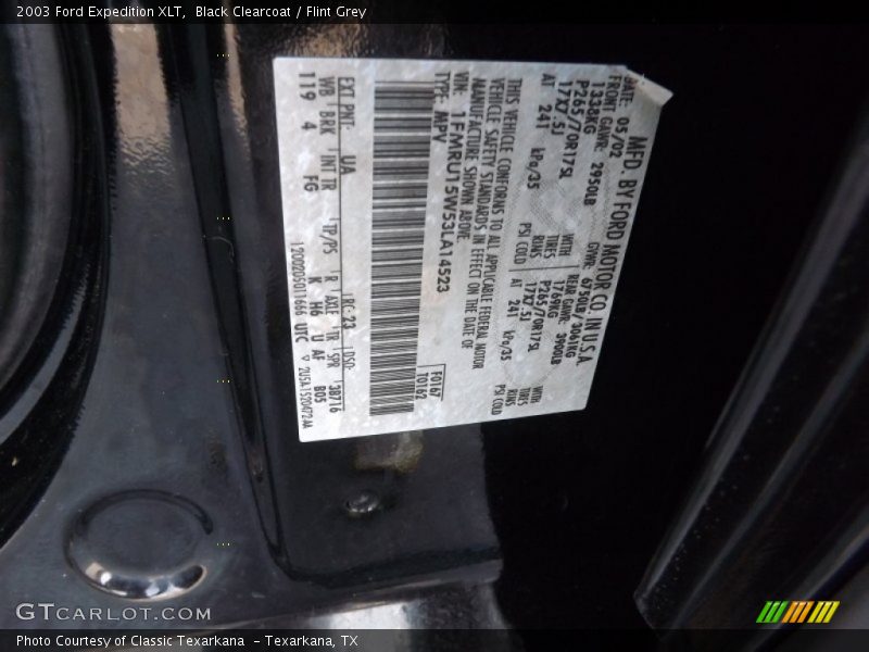 Black Clearcoat / Flint Grey 2003 Ford Expedition XLT