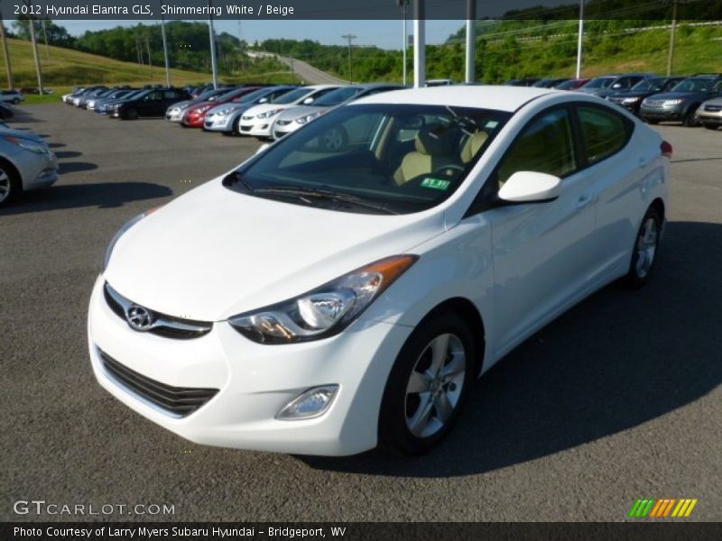 Shimmering White / Beige 2012 Hyundai Elantra GLS