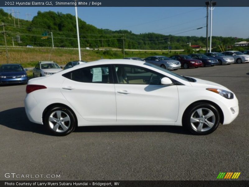 Shimmering White / Beige 2012 Hyundai Elantra GLS