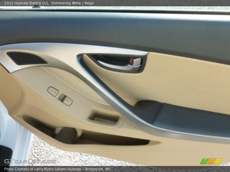 Shimmering White / Beige 2012 Hyundai Elantra GLS