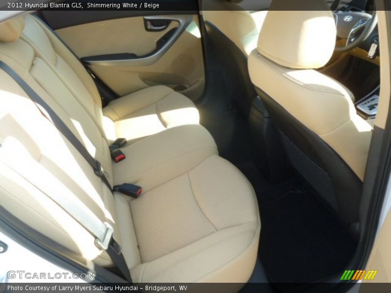 Shimmering White / Beige 2012 Hyundai Elantra GLS