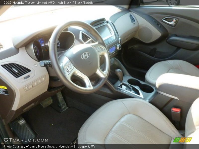 Ash Black / Black/Saddle 2012 Hyundai Tucson Limited AWD