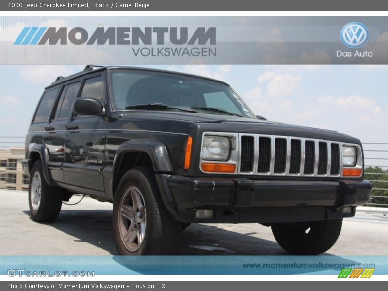 Black / Camel Beige 2000 Jeep Cherokee Limited