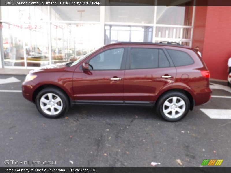 Dark Cherry Red / Beige 2008 Hyundai Santa Fe Limited