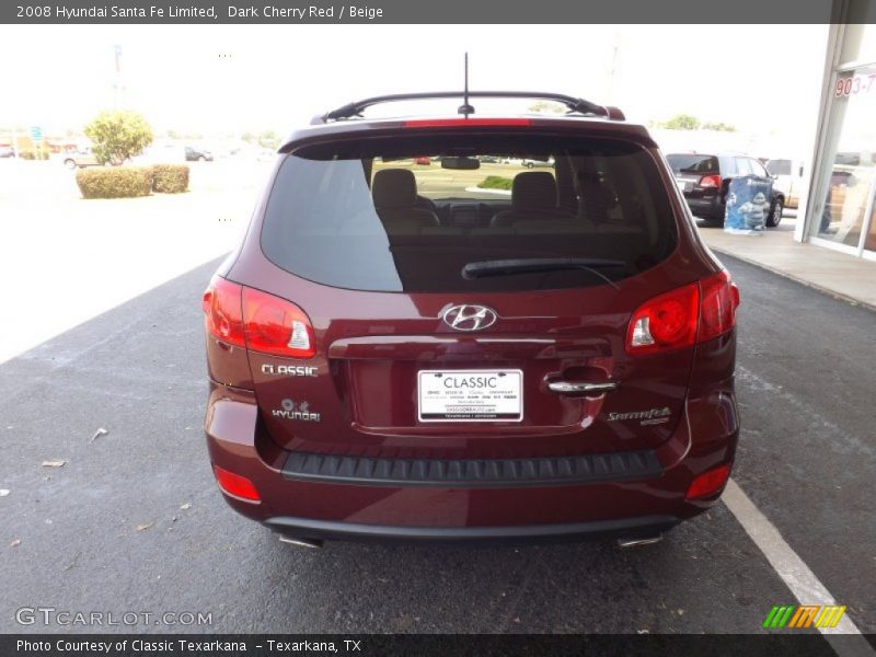 Dark Cherry Red / Beige 2008 Hyundai Santa Fe Limited