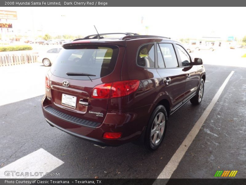 Dark Cherry Red / Beige 2008 Hyundai Santa Fe Limited