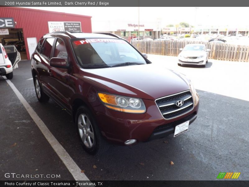 Dark Cherry Red / Beige 2008 Hyundai Santa Fe Limited