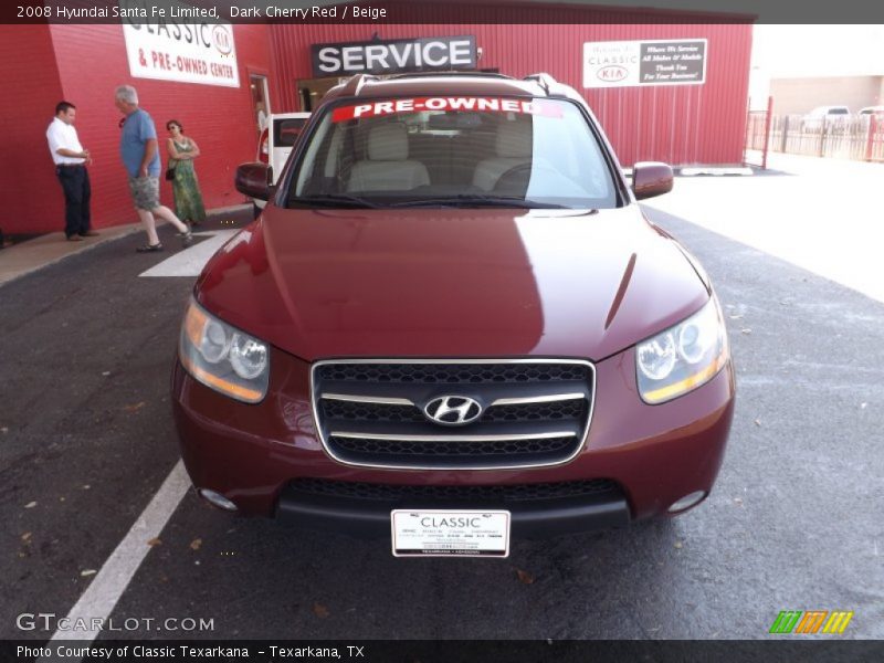 Dark Cherry Red / Beige 2008 Hyundai Santa Fe Limited