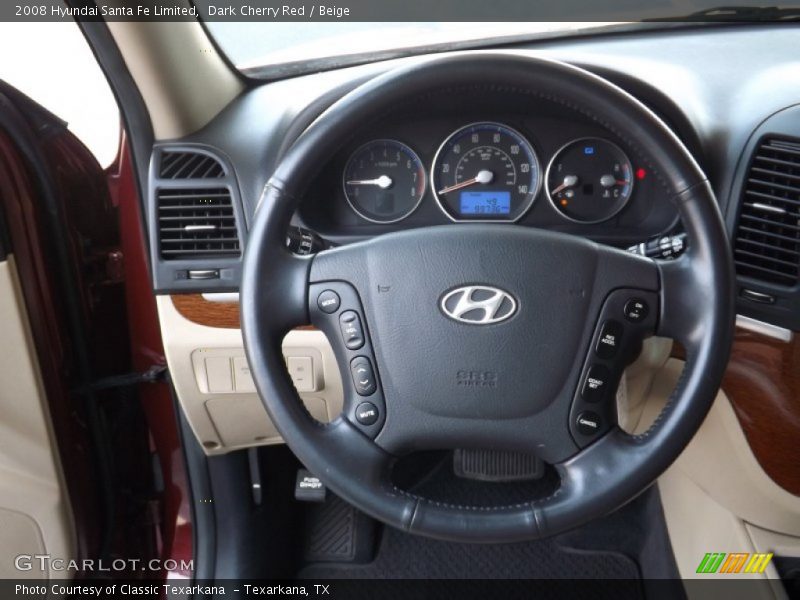 Dark Cherry Red / Beige 2008 Hyundai Santa Fe Limited