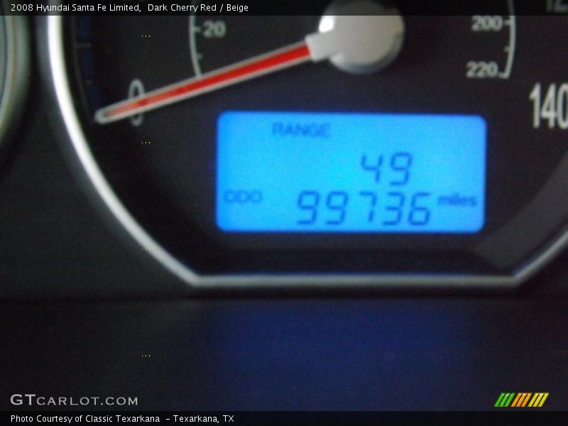 Dark Cherry Red / Beige 2008 Hyundai Santa Fe Limited