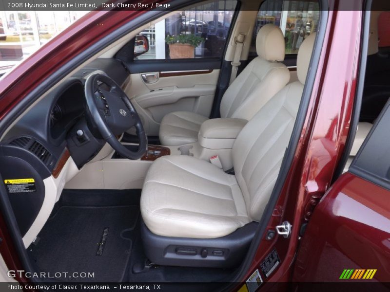 Dark Cherry Red / Beige 2008 Hyundai Santa Fe Limited