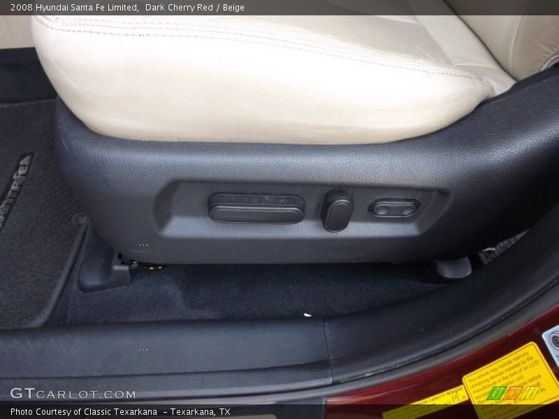 Dark Cherry Red / Beige 2008 Hyundai Santa Fe Limited