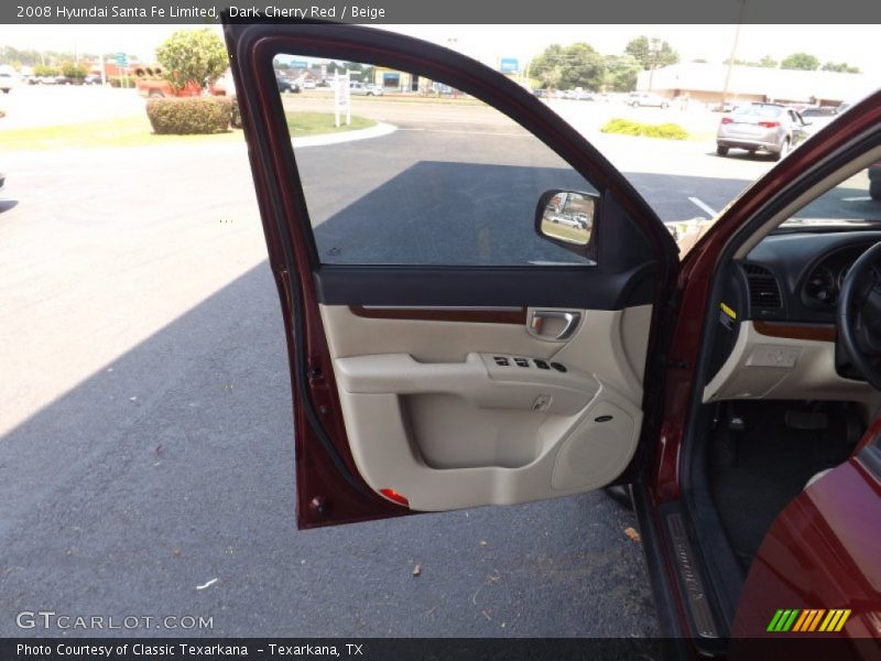 Dark Cherry Red / Beige 2008 Hyundai Santa Fe Limited